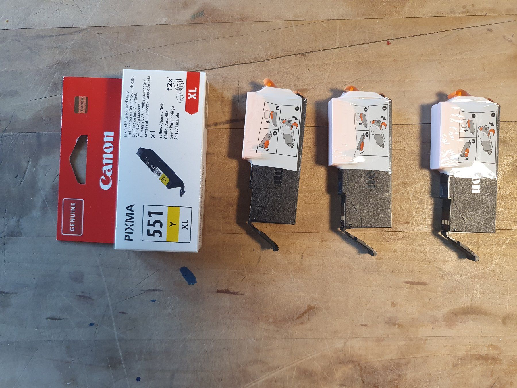 4 Stk Druckerpatronen Canon BK 551