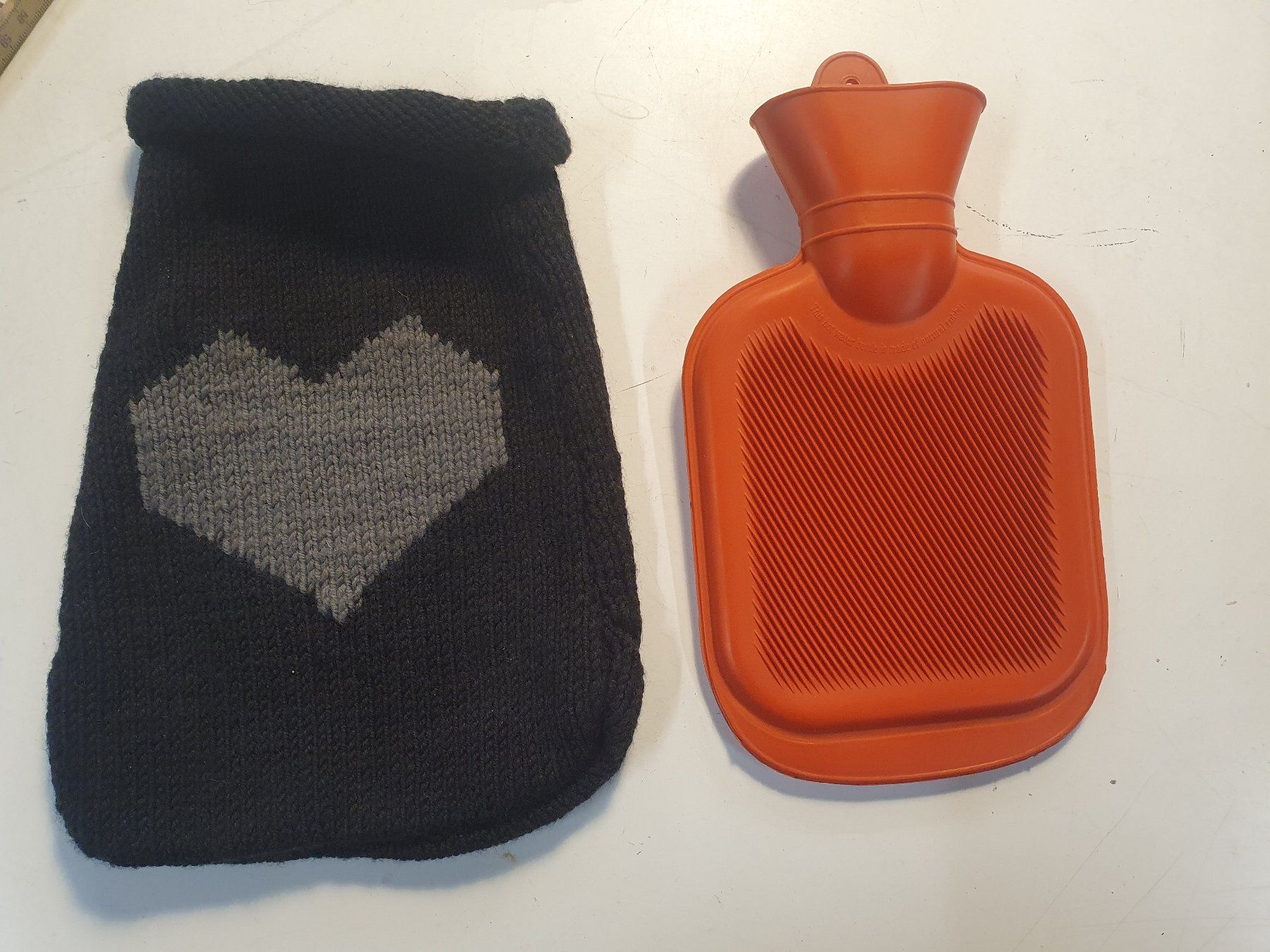Kinderbettflasche mit Wollüberzug 23 x 14.5 cm